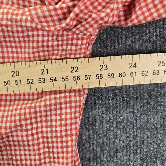 Polo Ralph Lauren Shirt Mens Large Orange White Gingham Check Button Down Preppy - Picture 5 of 7